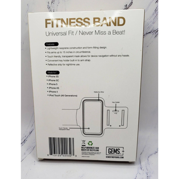 Fitness Band Universal Fit Made For 5S 5C 5 4S 4 iPod Touch Gold - Picture 2 of 4